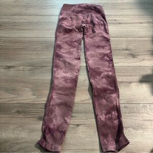 FP Movement by Free People Purple Tie-Dye Leggings